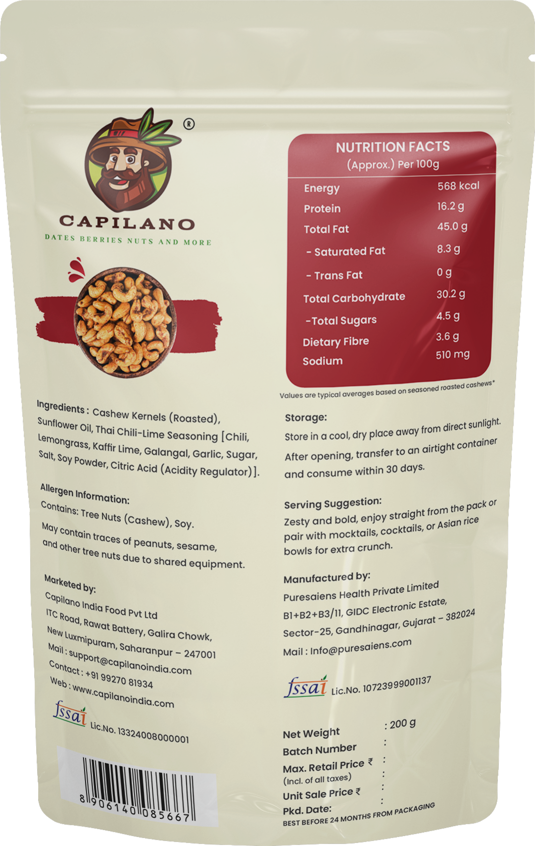 Roasted Cashew Thai Chilli